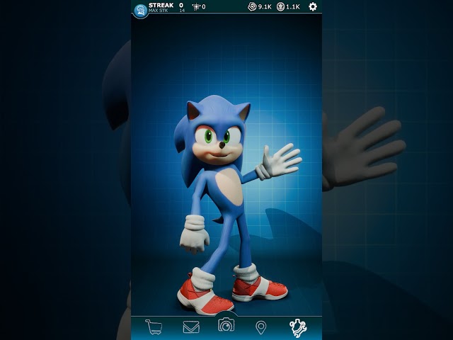 Sonic the Hedgehog (Sonic Movie Design) FNAF AR Workshop Animation