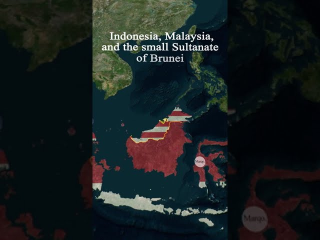 Why is the island of Borneo divided? #shorts #geopolitics #countriesoftheworld #maps