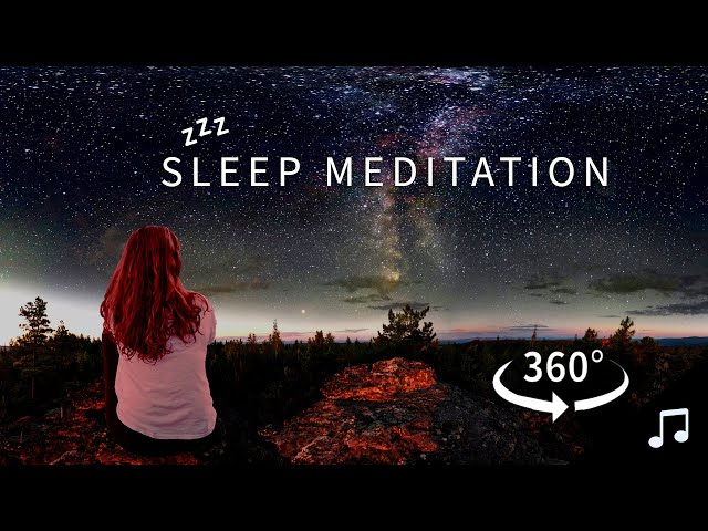 Fall asleep fast and deep under Beautiful 360° night sky - Peaceful Relaxation Music 🙏✨ [4K VR]