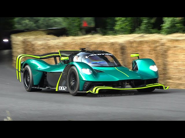 Aston Martin Valkyrie AMR Pro singing at 2023 Festival of Speed: 11,000rpm Cosworth V12 Sound!