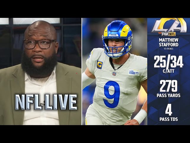 NFL LIVE | Matthew Stafford is SO DAMN GOOD - Marcus Spears praises to Rams expose Vikings 30-20