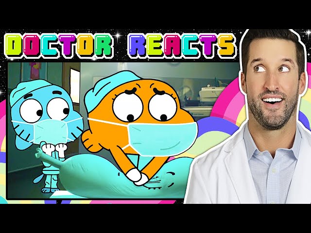 ER Doctor REACTS to The Amazing World of Gumball Medical Scenes