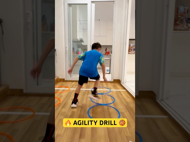 AGILITY DRILL 🌟 TRY THIS ⚡️ SPEED 🔥 9 YEARS OLD #speedandagility #exercise