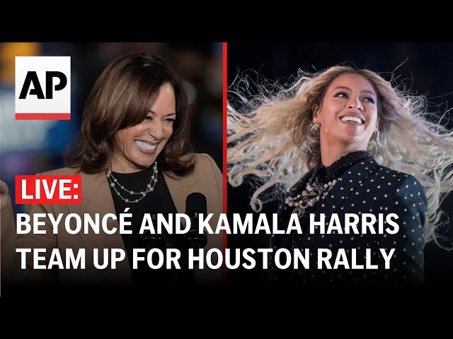 LIVE: Beyoncé and Kamala Harris team up for rally in Houston, Texas