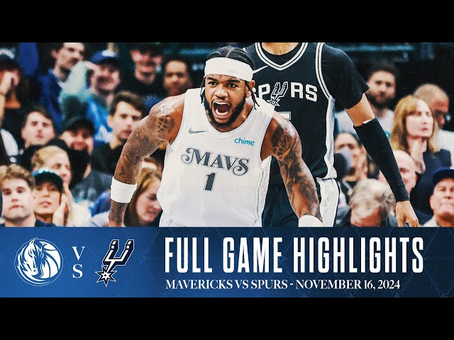 Dallas Mavericks Highlights vs. San Antonio Spurs | November 16, 2024