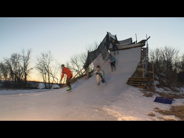 Man Builds Epic Crashed Ice Training Course On His Farm