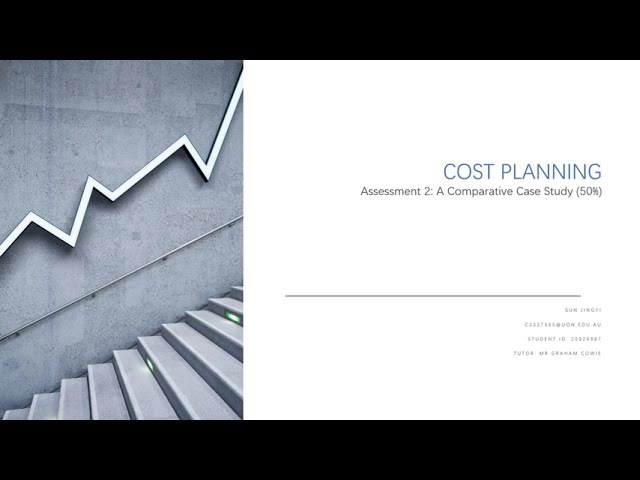 CME208 Cost Planning (OpenUnis SP 4 2021 Curtin OUA - EXT[1]) Assessment 2 Summary Presentation