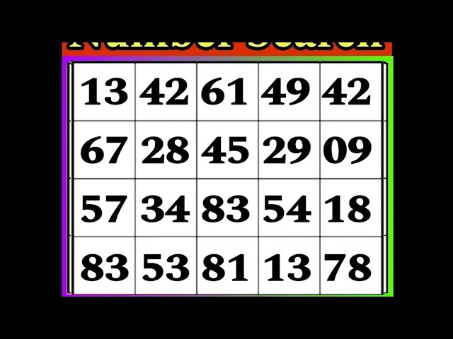 Number Search.Brain Training Game 60+ to Enhance Memory and Focus.【Memory | brain game | Quiz】08