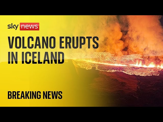 Watch live: Iceland volcano erupts for the seventh time in almost a year