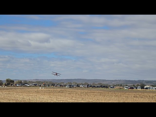 The legend that is Chris Sperou with his plane with beautiful livery. He is over 85 years young.