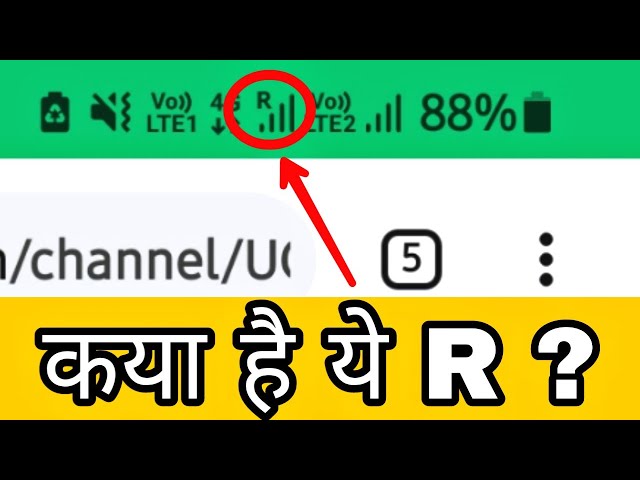 What Is 'R' Near Network Range In Android Phone