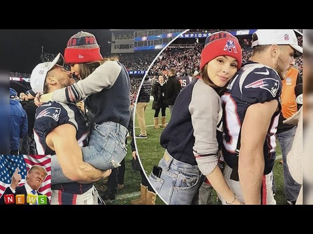 The New England Patriots won 24-20 against the Proud Olivia Culpo leaps into Danny Amendolas arms