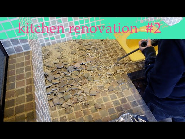 remake the kitchen episode2!!  Break up tile.