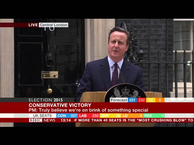 David Cameron's Downing Street Speech - Election 2015 Results - BBC News