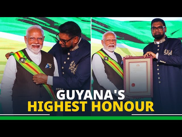 LIVE: PM Modi conferred with Guyana's highest national award