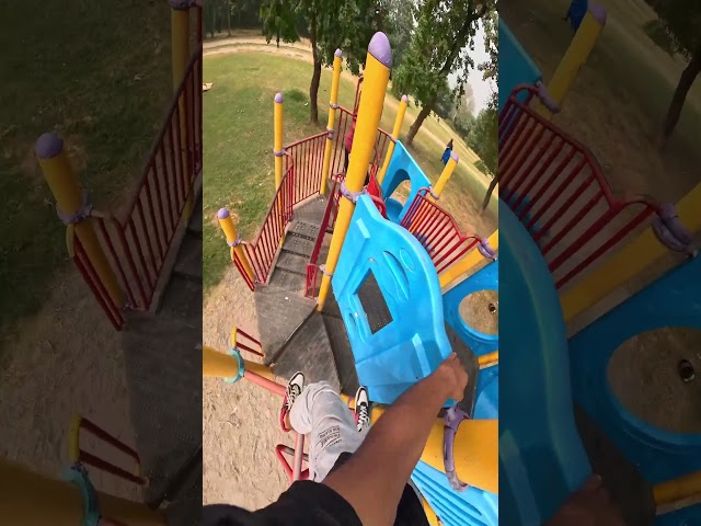 bela ciao lazy playground parkour climbing pov!