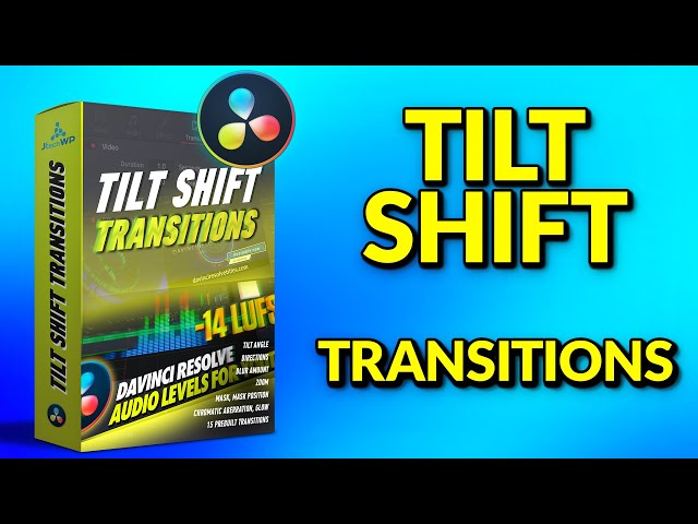 Davinci Resolve Tilt Shift Transitions Pack - Easy to use 15 built in presets