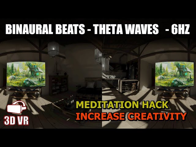 Increase Theta Brain Waves Using Meditation Music W/ 6 hz Binaural Beats & Visual Stimulus.