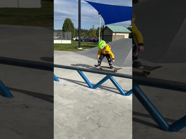 3 year old at the skatepark