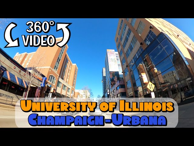 Driving Around University of Illinois Urbana-Champaign Campus in 360° Video