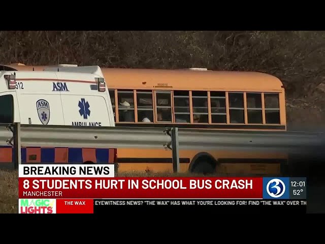 8 students hurt in crash that involved school bus in Manchester