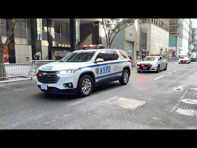 President Joe Biden causing traffic New York City.￼