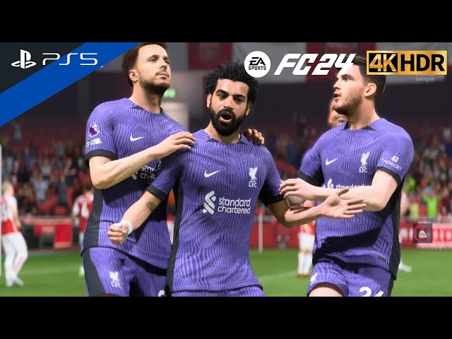 (PS5) EPL 23-24 | Arsenal vs Liverpool 1-5 | Mo Salah Destroyer Arsenal | FC 24 [4K HDR 60FPS]