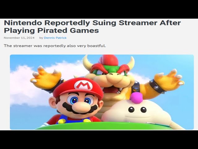 Nintendo Sued The Dumbest Streamer Ever