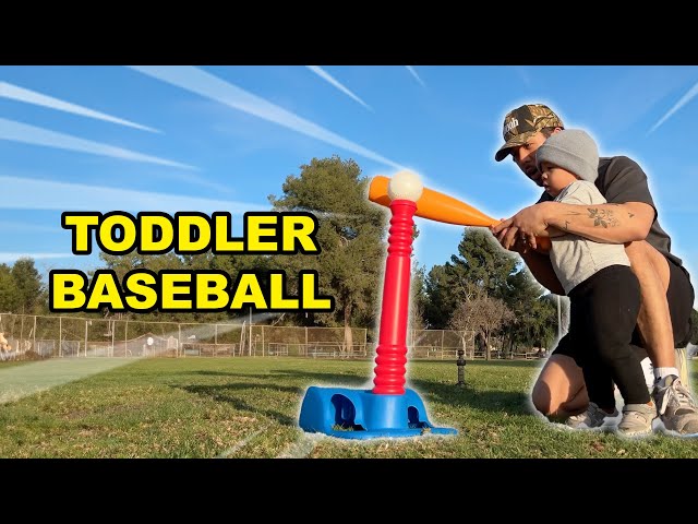 Teaching my 2 year old how to play baseball | Dad & son vlog