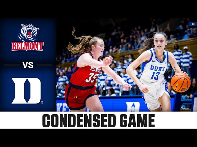 Belmont vs. Duke Condensed Game | 2024-25 ACC Women’s Basketball