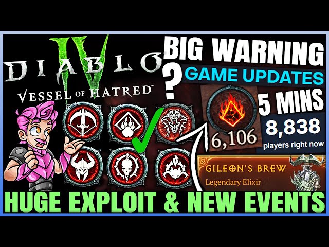 Diablo 4 - CONFIRMED: HUGE Infinite Gear Helltide Exploit, Buff Patch Drama, Event Problems & More!