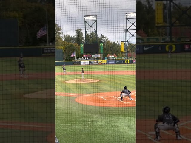 Brock Packer Lane Community College Catcher - 83 mph catcher velocity versus University of Oregon