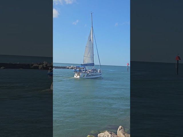 SAIL VENICE SAILBOAT AT THE JETTY