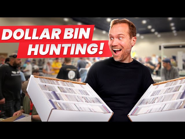 Searching For $100 CARDS in DOLLAR BINS at a Card Show 🔥