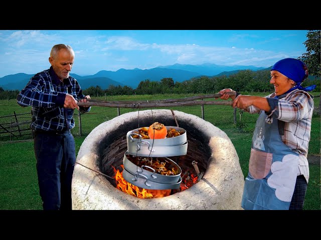 Drying Red Persimmons in an Tandoor Oven - Unusual Persimmons Molasses and Dessert Recipe