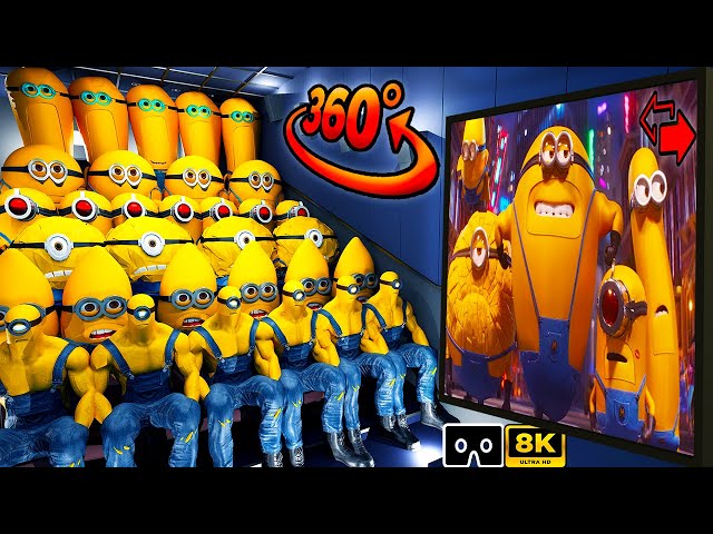 Despicable Me 4 360° Movie | Full mega minions scenes REVERSED | CINEMA HALL 4K VR 360 Video