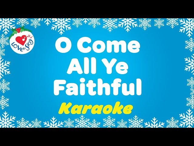 O Come All Ye Faithful Christmas Carol 🌟 Instrumental Karaoke Music with Lyrics 🎄