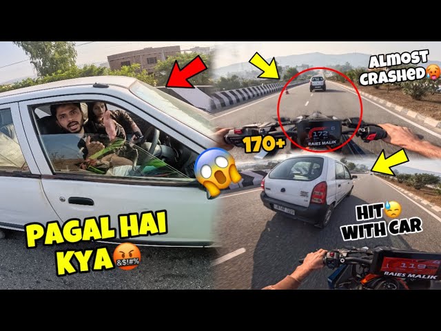 I Almost Crashed with car😓|| 170+ speed😱|| Yee Driver pagal hsi kya🤬