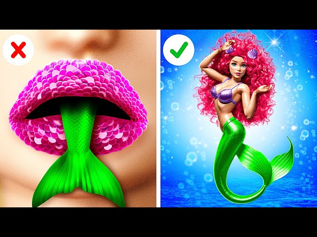 Barbie into Mermaid with a Magic Spell! *Emotional* Amazing Makeover by Double Jam