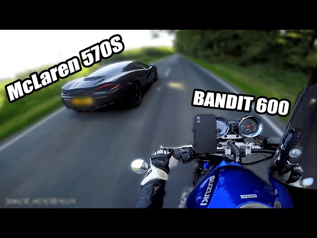 Suzuki Bandit 600 vs McLaren 570s | *PURE EXHAUST SOUND*