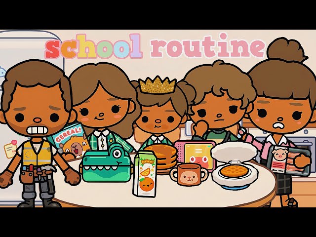 🧃Family's SCHOOL MORNING ROUTINE *FIRST DAY* Toca Boca Roleplay 🌎 #tocaboca