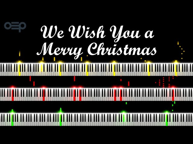 We Wish You a Merry Christmas | Orchestral Christmas Music with MIDI Visualizer 4K