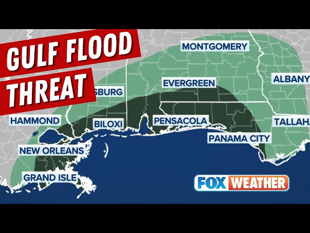 Dangerous Flash Flood Threat Looms Along Gulf Coast On Tuesday