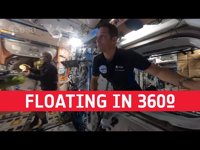 Floating through the Space Station in 360