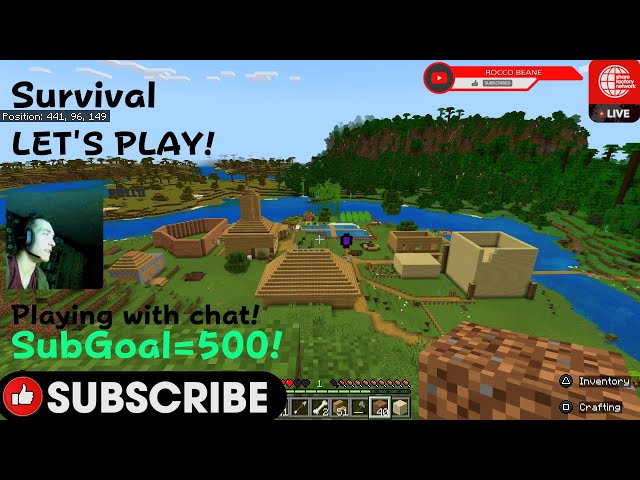 Minecraft Survival Ep 2:Building,Mining Nether trip!(With Chat!)😎🔥