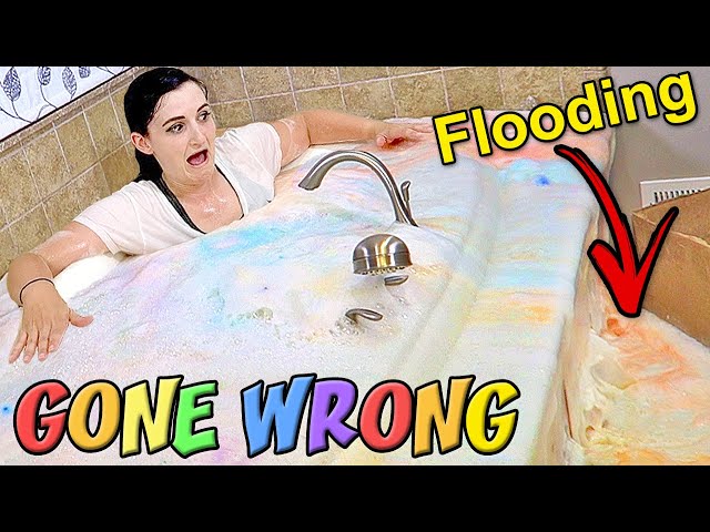 100 Bath Bomb Challenge GONE WRONG (We FLOODED Our House & Cost THOUSANDS in Damage)