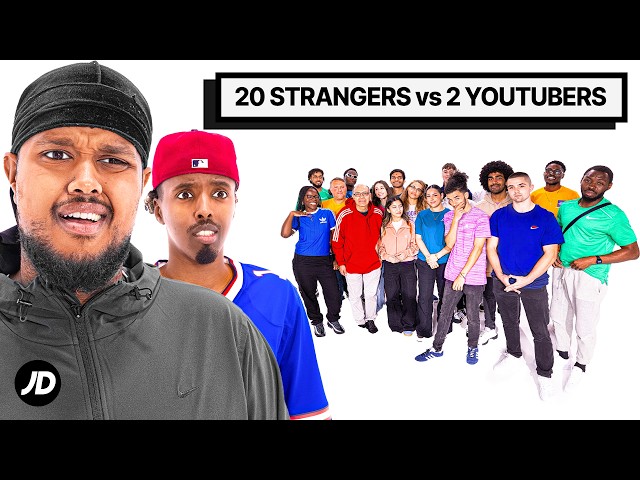 20 STRANGERS VS 2 YOUTUBERS FT CHUNKZ, AJ SHABEEL & DARKEST