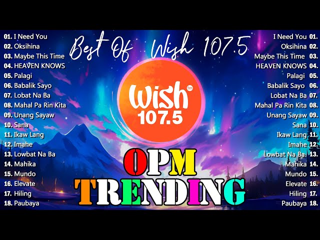 Best of Wish 107.5 Songs Playlist with Lyrics: (Top 1 Viral) OPM Acoustic Love Songs 2024 Playlist