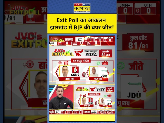 Exit Poll with Sushant Sinha: JVC Exit Poll के मुताबिक Jharkhand में भी BJP ने लहराया परचम! #shorts