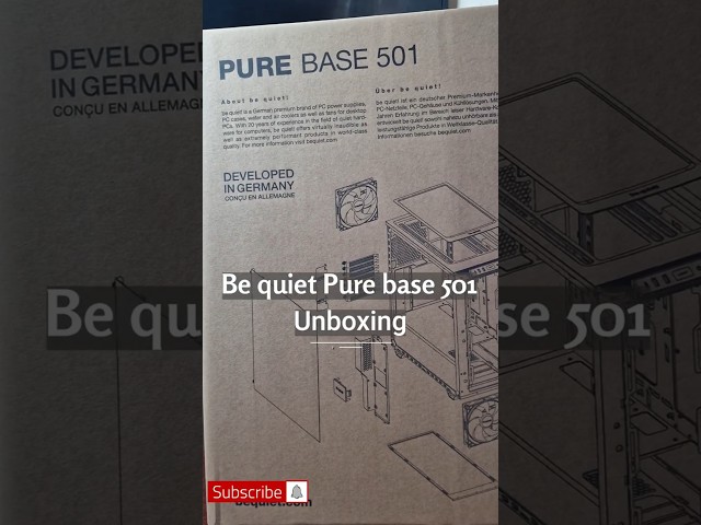 Fast Unboxing Under 60seconds! Be quiet Pure Base 501